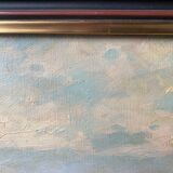 Hst painting "animated landscape" by hf vertet (1847-1924) known as l'abbé vertet