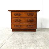 Commode vintage en bambou par Maugrion, années 1970