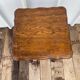 Antique louis xv style solid oak side table with curved legs vintage