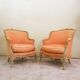 Set of Louis XV Style Gondola Bergère Armchairs