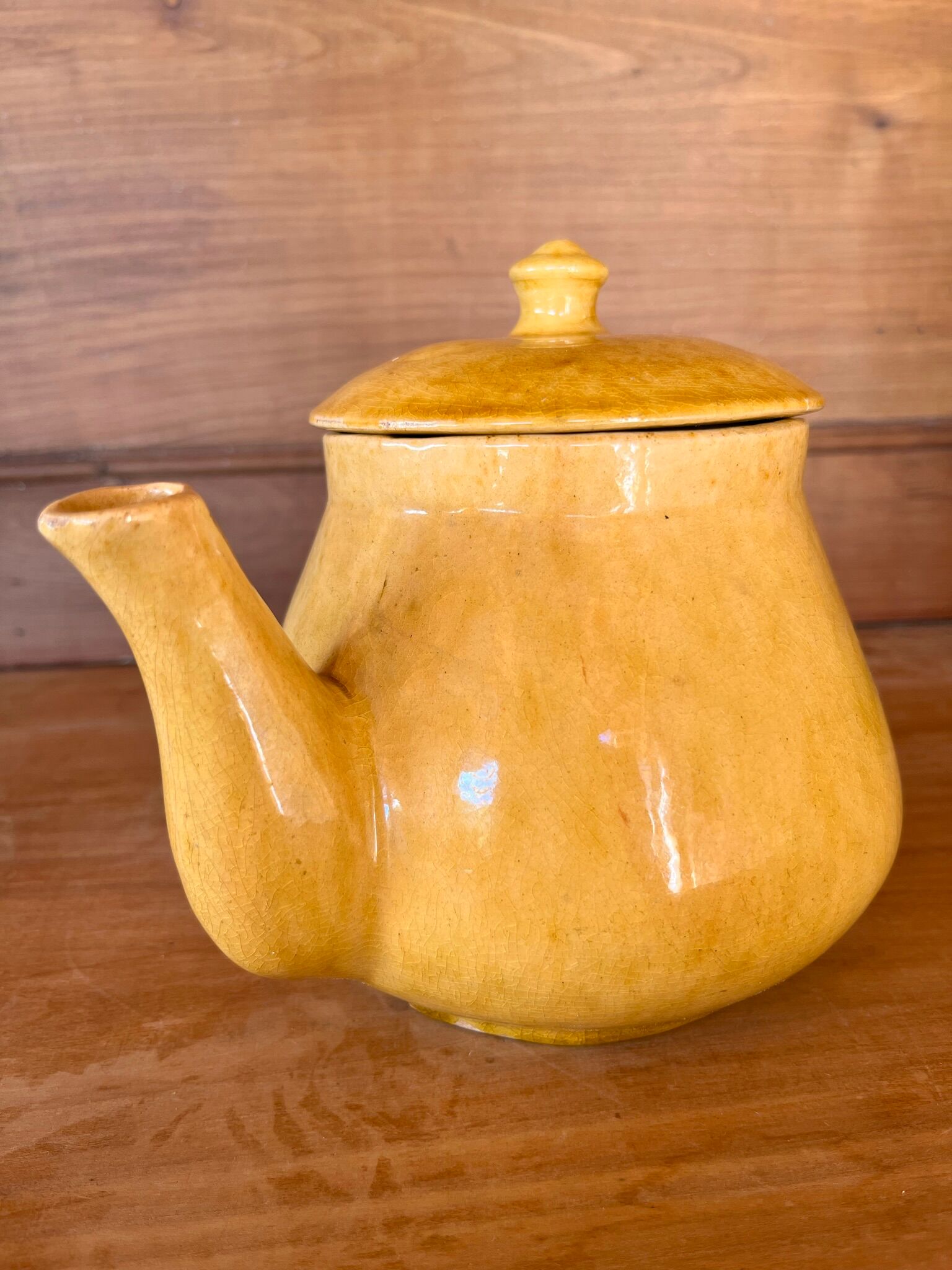 Ochre coffee set signed G. Platon Vallauris