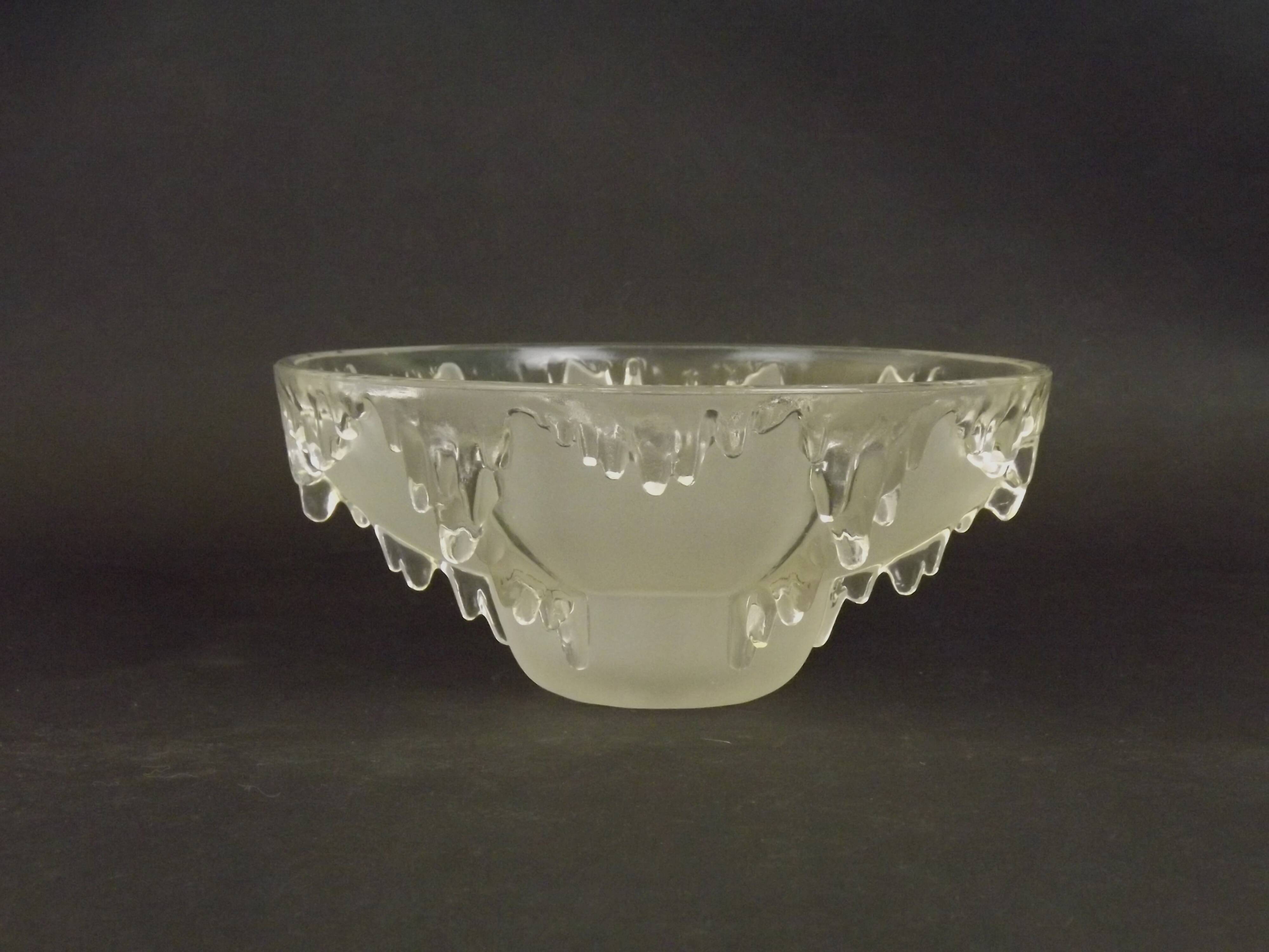 Signed ezan france frosted glass icicle shades set of 3 – art deco lighting