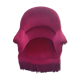 Fauteuil crapaud rouge carmin