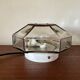 Smoked glass ceiling light ISMOS Italy 1970