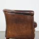 Cognac-Colored Sheepskin Leather Club Chair