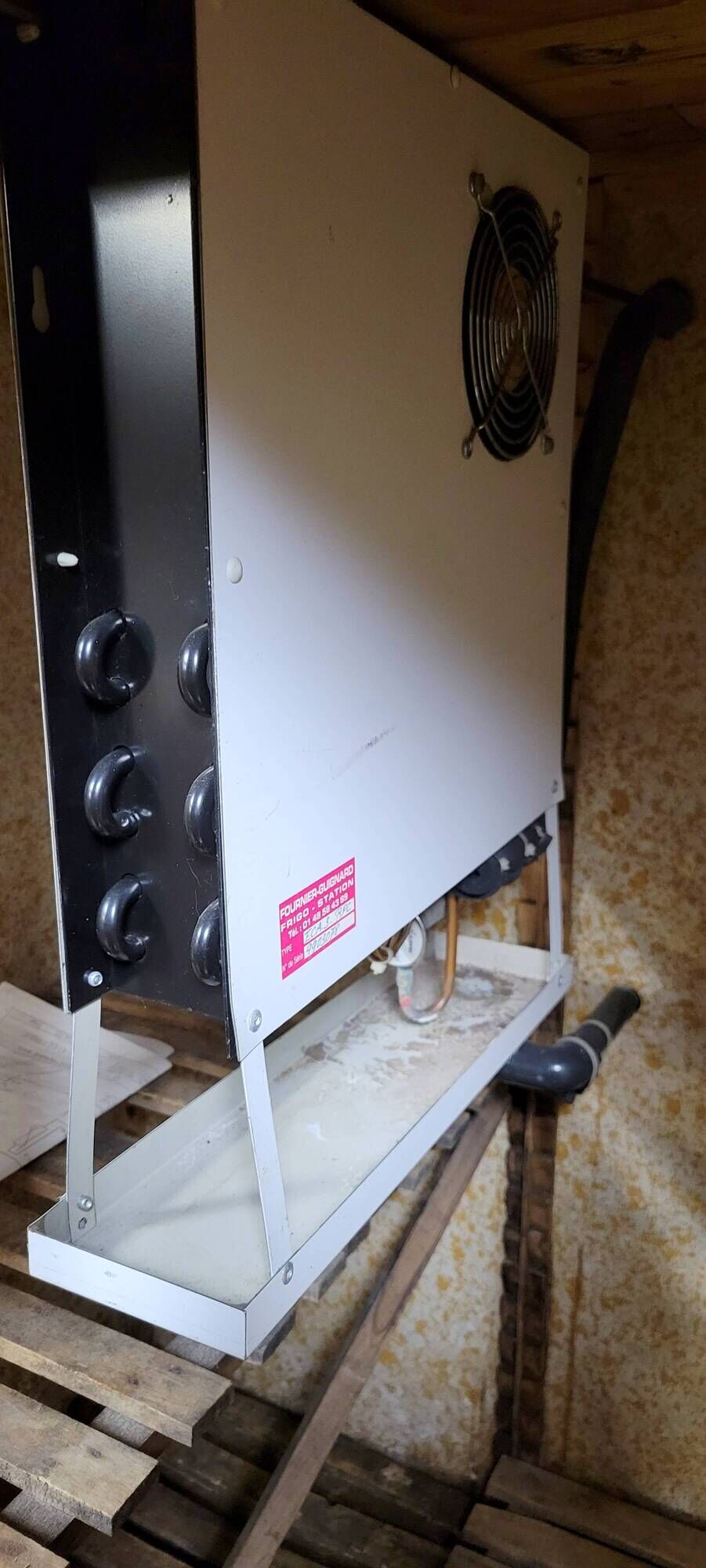 Large Prestcold brand bar fridge or store cooler in oak