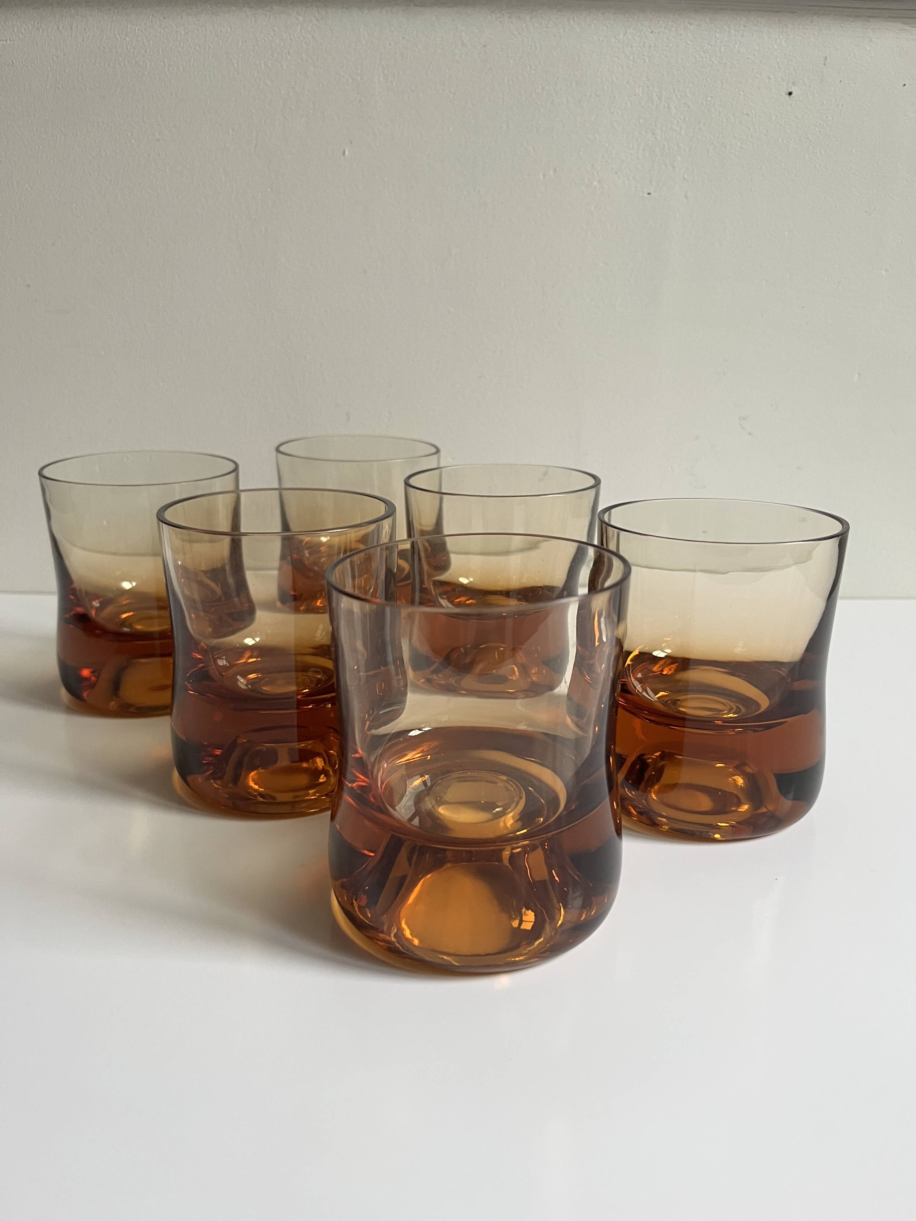 Amber Whiskey Glasses
