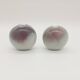 Duo 2 Vase Soliflore Lenticular Glazed Stoneware Grey Blue Purple Ceramic