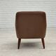 1970s, Danish armchair, artificial leather, teak wood legs.