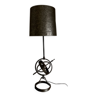 XXXL lamp 1960 neo-classical brutalist Astrolabe in iron by JP Ryckaert