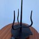 Brutalist wrought iron candlestick holder