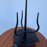 Brutalist wrought iron candlestick holder