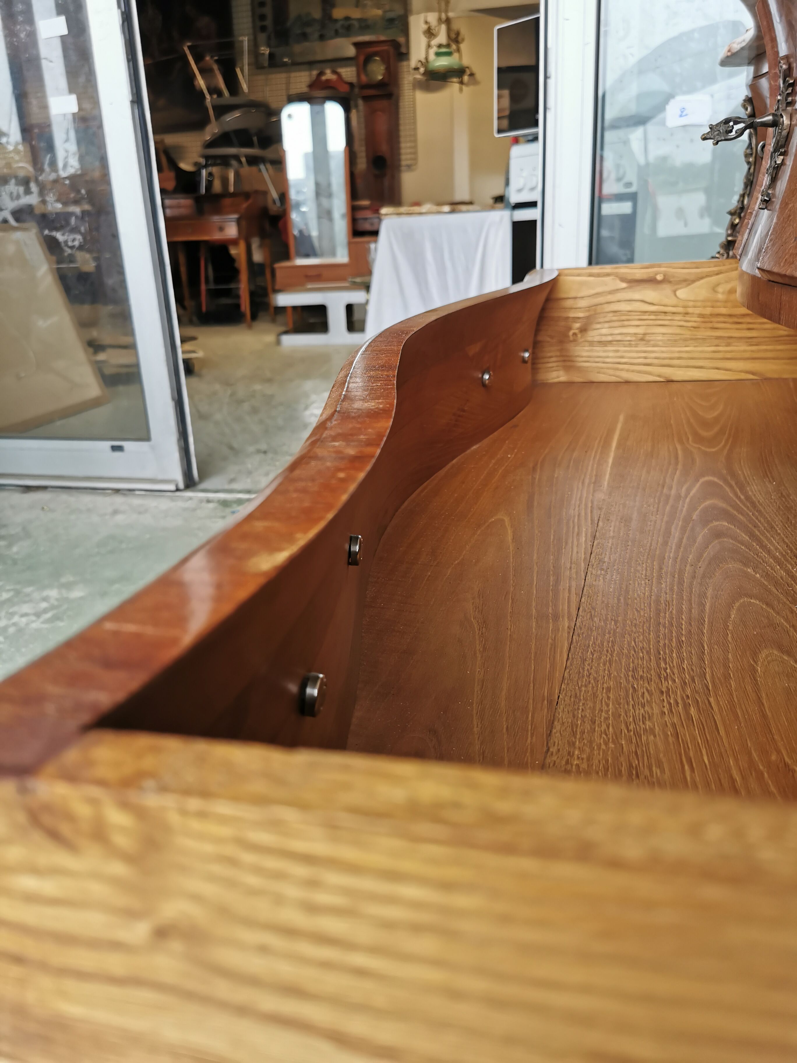 Chest of drawers tomb 1950's style louis xv inlaid