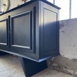 Brutalist black sideboard from the 60s