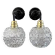 Pair of chiseled glass wall sconces