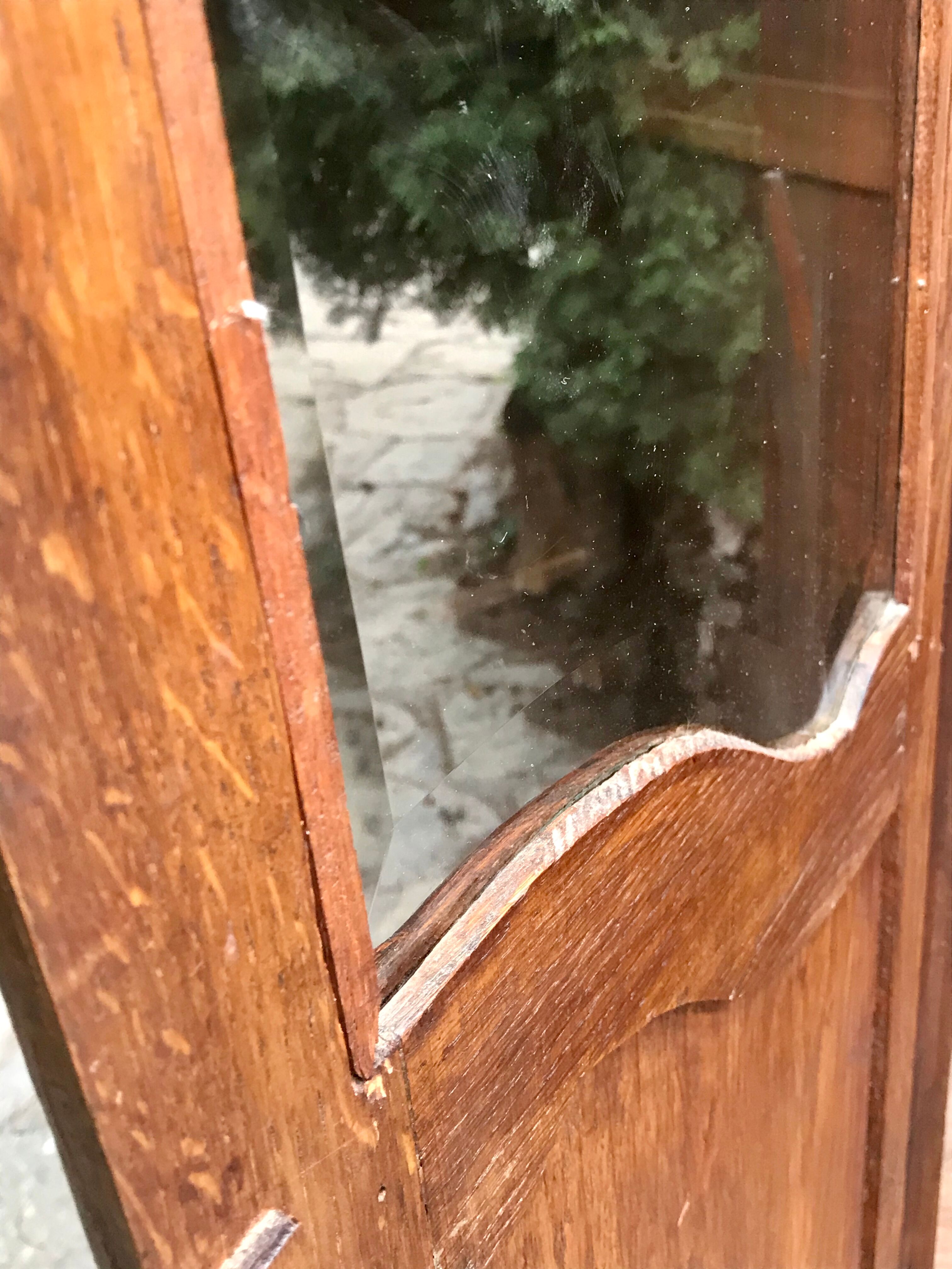 Old semi-glazed wardrobe