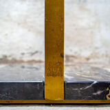 Brass, marble and leather lamp designed by Trussardi Atelier Anni 2000 For the theatre restaurant in