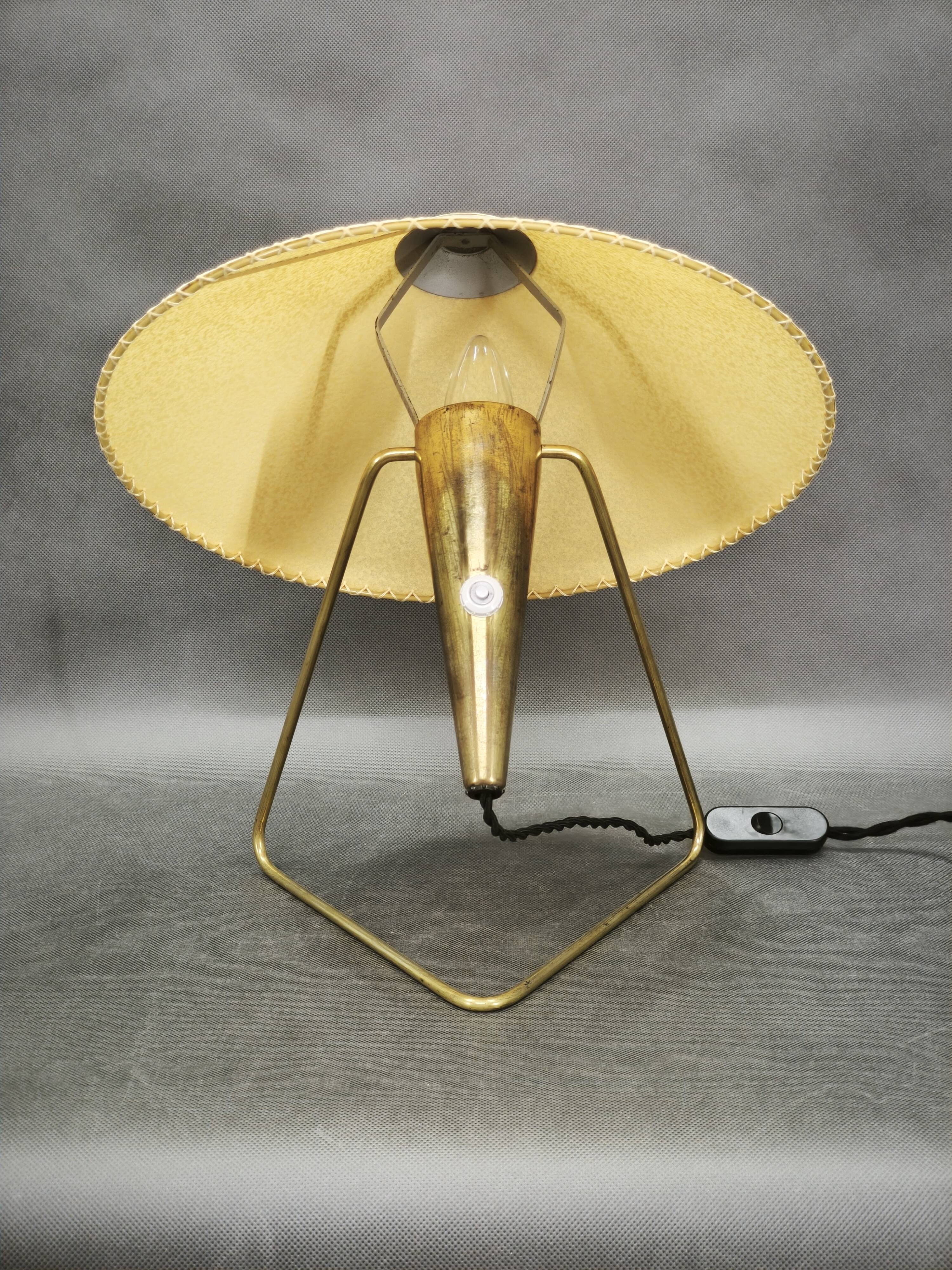 1960s Brass Table Lamp by Helena Frantová, Czechoslovakia