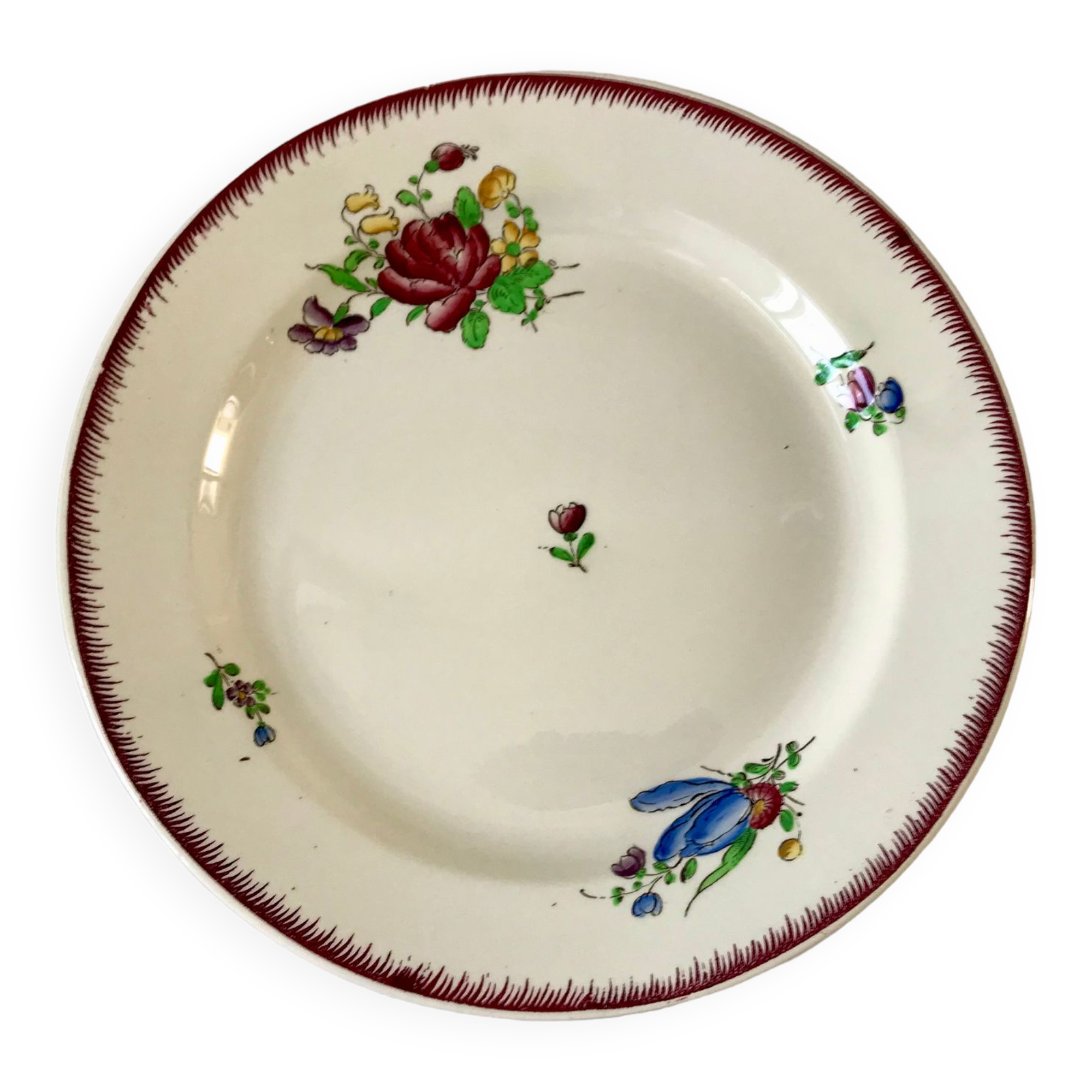 round dish Villeroy & Boch La Louvière Belgian manufacture in Iron Earth early twentieth century