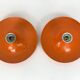Pair of Space Age Teka wall lights, Germany in aluminum, Flush, Disc, 1960-70