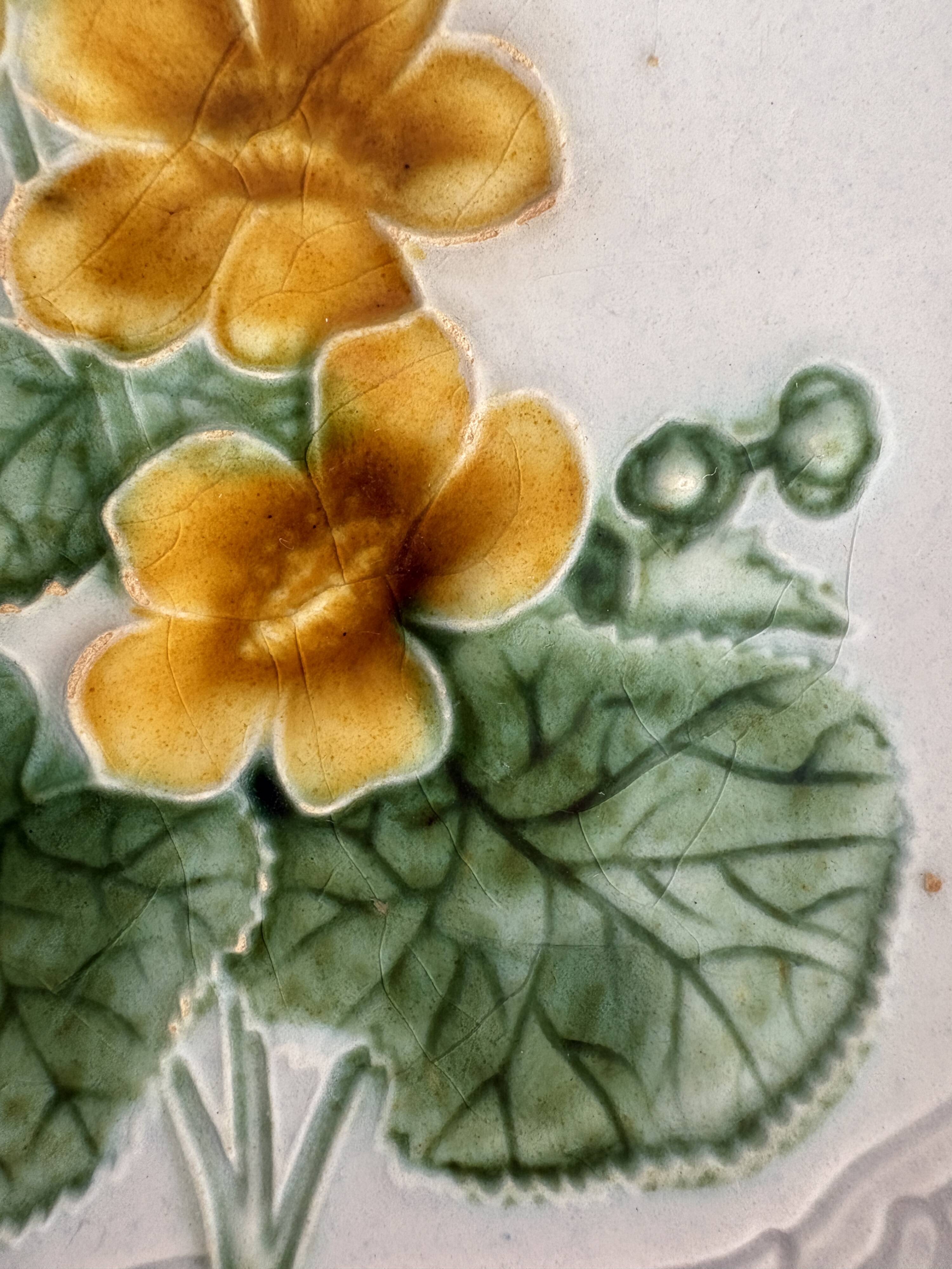 Set of 3 Small Barbotine Plates Villeroy & Boch Schramberg