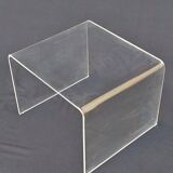 3 Nesting tables signed David Lange transparent plexiglass coffee tables design 70