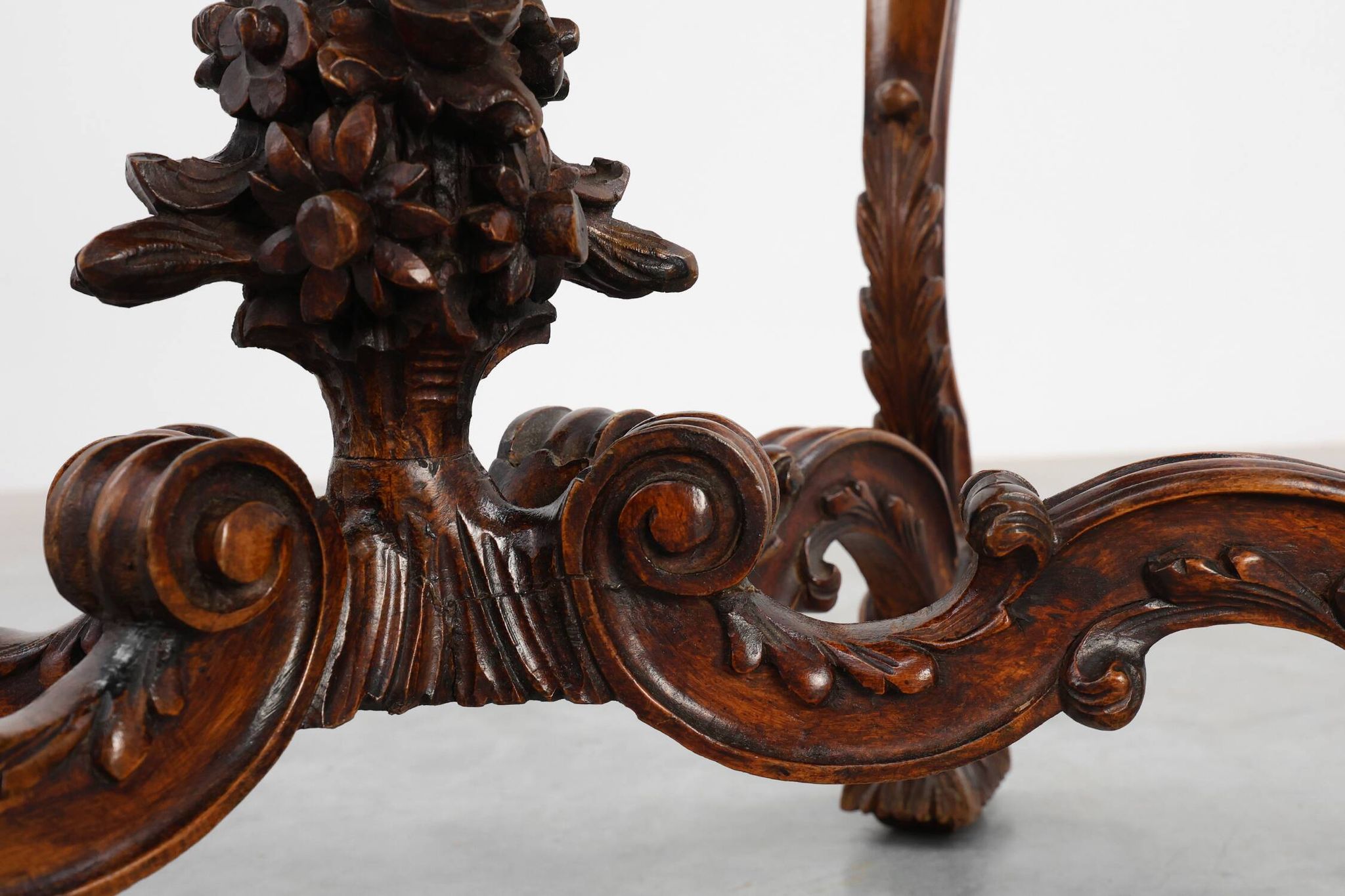 Pair of Napoleon III style Walnut side tables with Bluestone tops, France