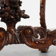 Pair of Napoleon III style Walnut side tables with Bluestone tops, France