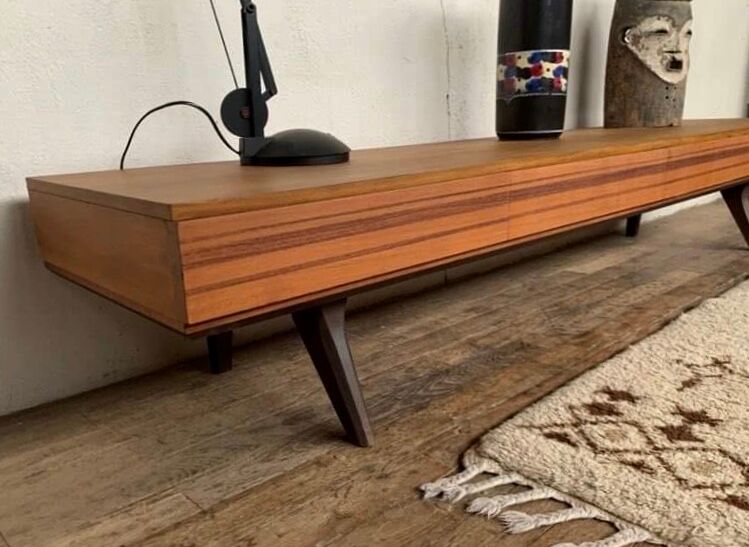 Walnut 4 drawers and compass legs