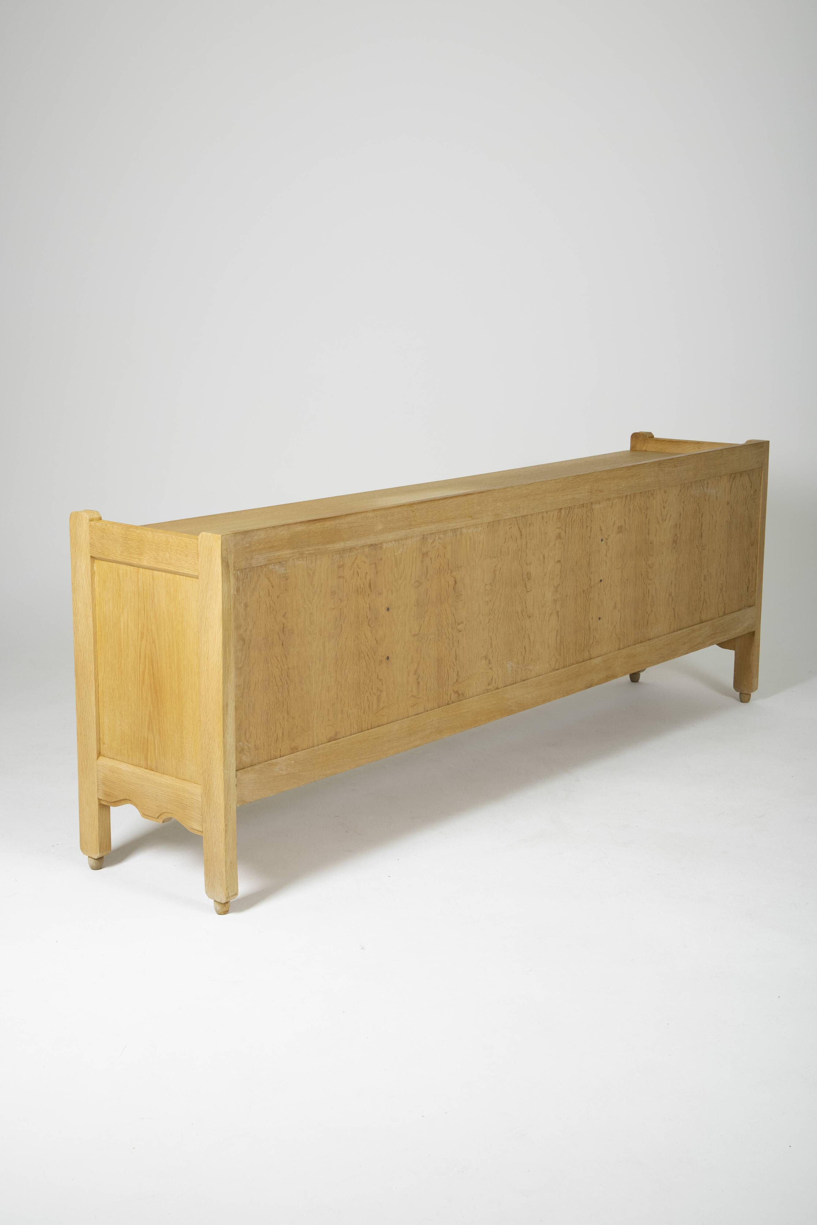 Oak sideboard by Guillerme & Chambron, France 1960s