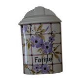 Purple flower flour pot