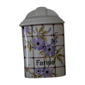 Purple flower flour pot