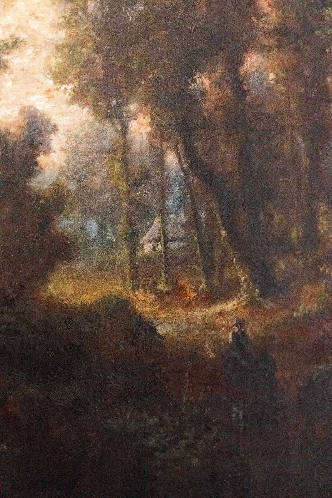 Oil on canvas setting sun the Alsace trough by Meyer