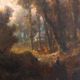 Oil on canvas setting sun the Alsace trough by Meyer
