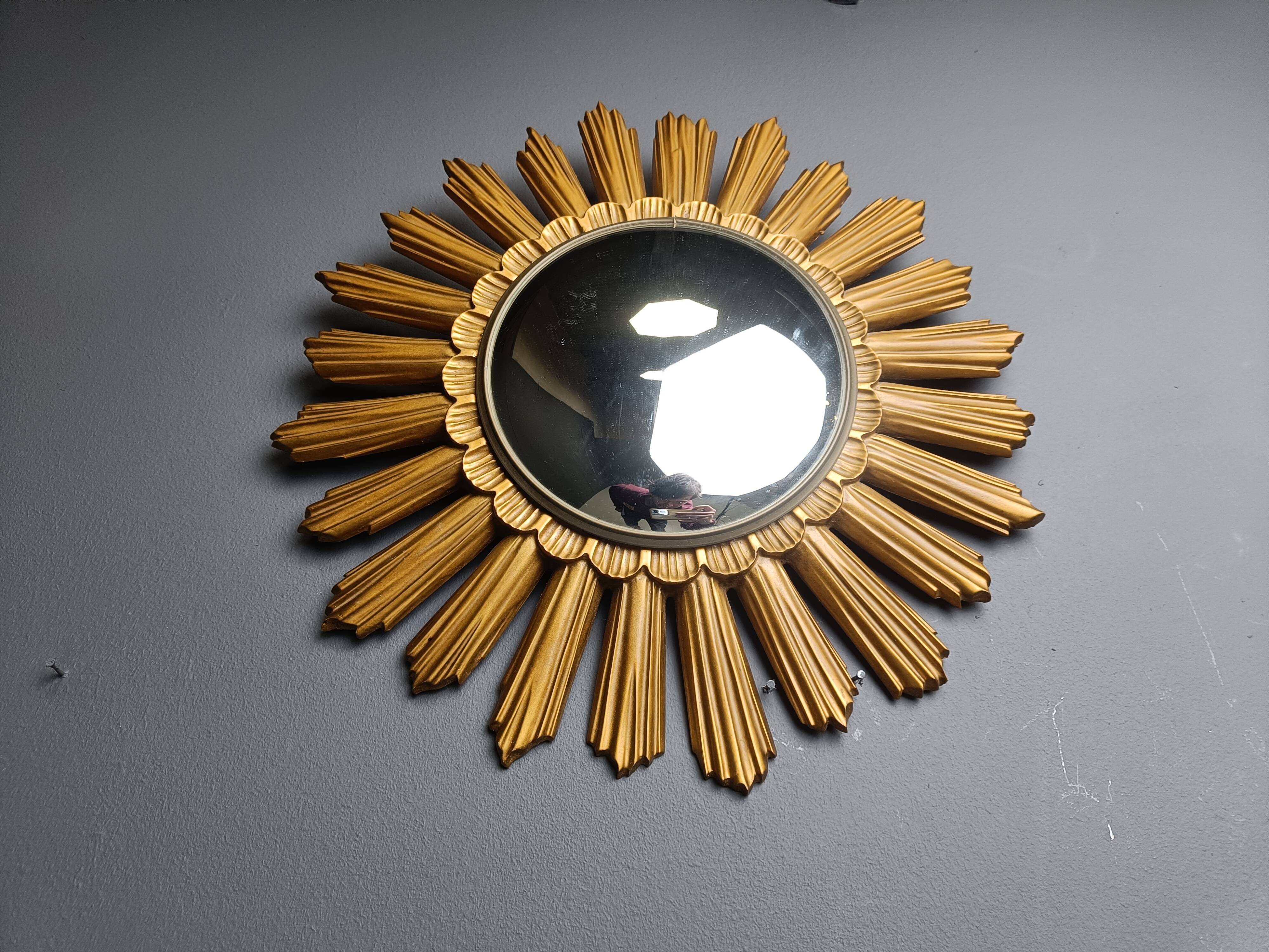 Vintage sunburst mirror, 1960s