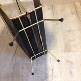 Magazine holder in gold metal and black / vintage dressing 60s-70s