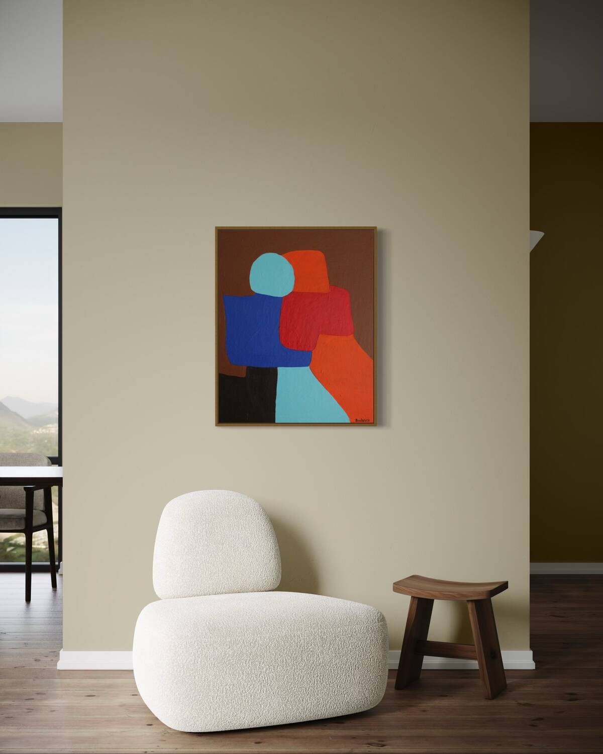 A hug original painting on stretched canvas 65x54cm