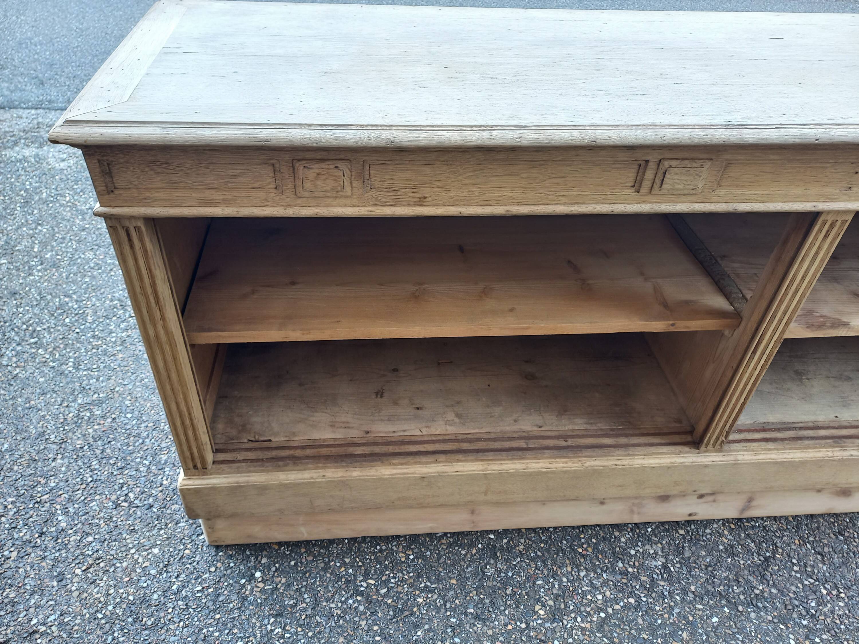 Antique oak shop counter