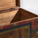 Antique Chinese brown storage trunk (c.1900) #6