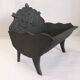 Old cast iron log holder andiron fireplace cornucopia pine cone