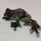 Vintage glazed ceramic tree frog