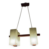 Scandinavian chandelier from the 60s in solid teak
