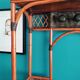 Antique rattan and bamboo coat rack