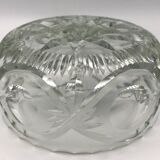 FRUIT CUTTER, SALAD BOWL in Solid CRYSTAL decorated with Hand-Cut PATTERNS