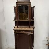 Napoleon III Mahogany and Chiseled Bronze Display Cabinet, 19th Century