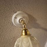 Vintage molded glass wall light