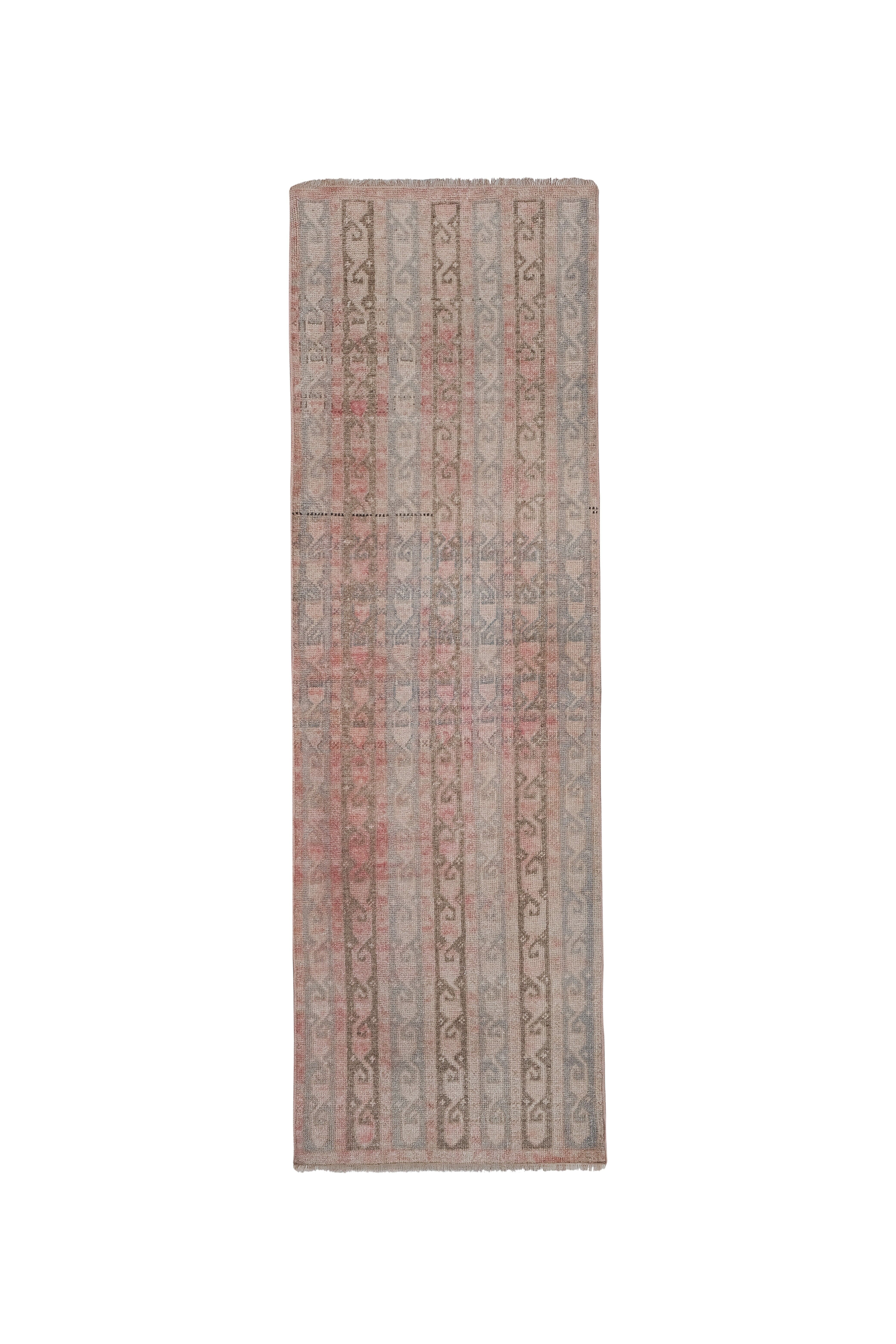 Vintage Turkish rug from Oushak, hand-woven 75x230 cm