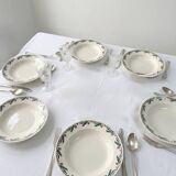 Set of 6 deep plates - Holly Model - HB&M Earthenware - 1900