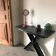 Industrial metal and ceramic console