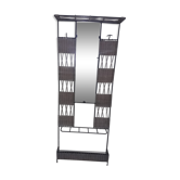 Metal and wicker coat holder
